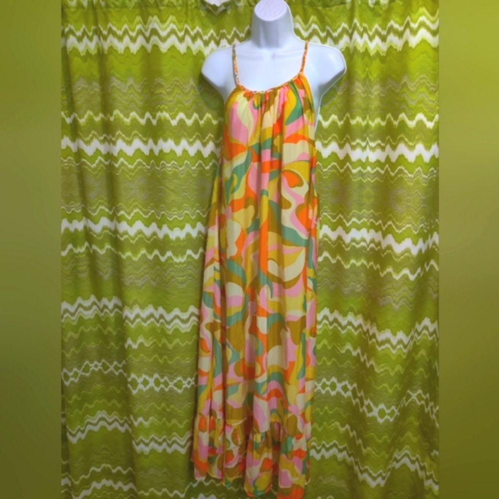 70's vibe maxi sun dress